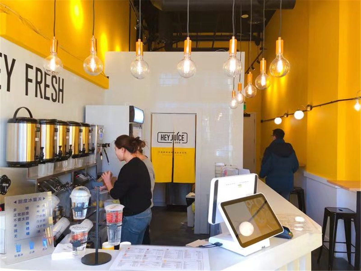 Beverage preparation and back-of-house area from the HEY FruitTea commercial renovation, optimized for efficiency, durability, and daily high-volume operation.