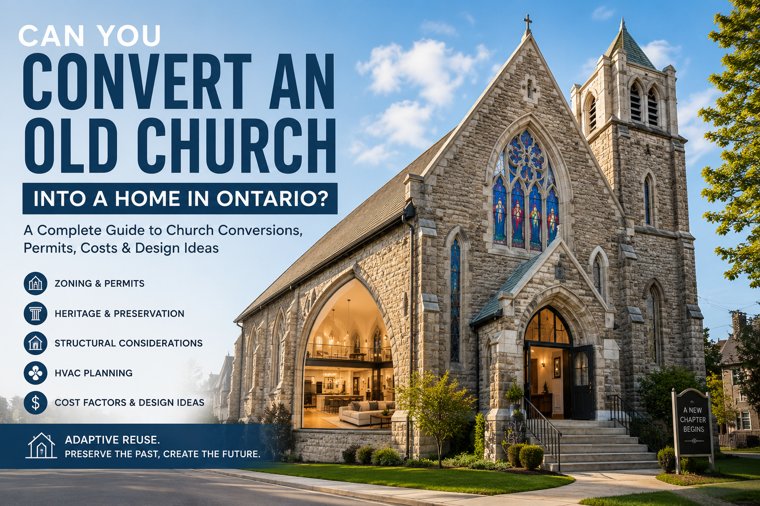 Can You Convert an Old Church into a Home in Ontario? Complete Renovation Guide