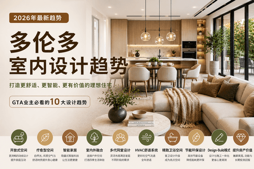 2026年多伦多室内设计趋势：GTA业主真正想要的家是什么样？