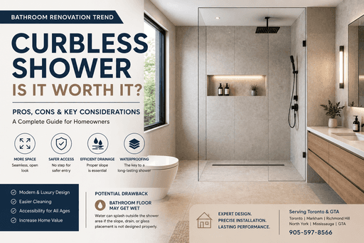 Toronto Curbless Shower Renovation｜Pros, Cons & Waterproofing Guide