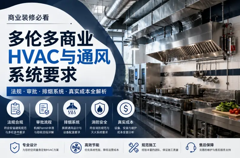 多伦多商业HVAC与通风系统要求详解：法规、排烟系统与真实成本指南 - 装修攻略封面