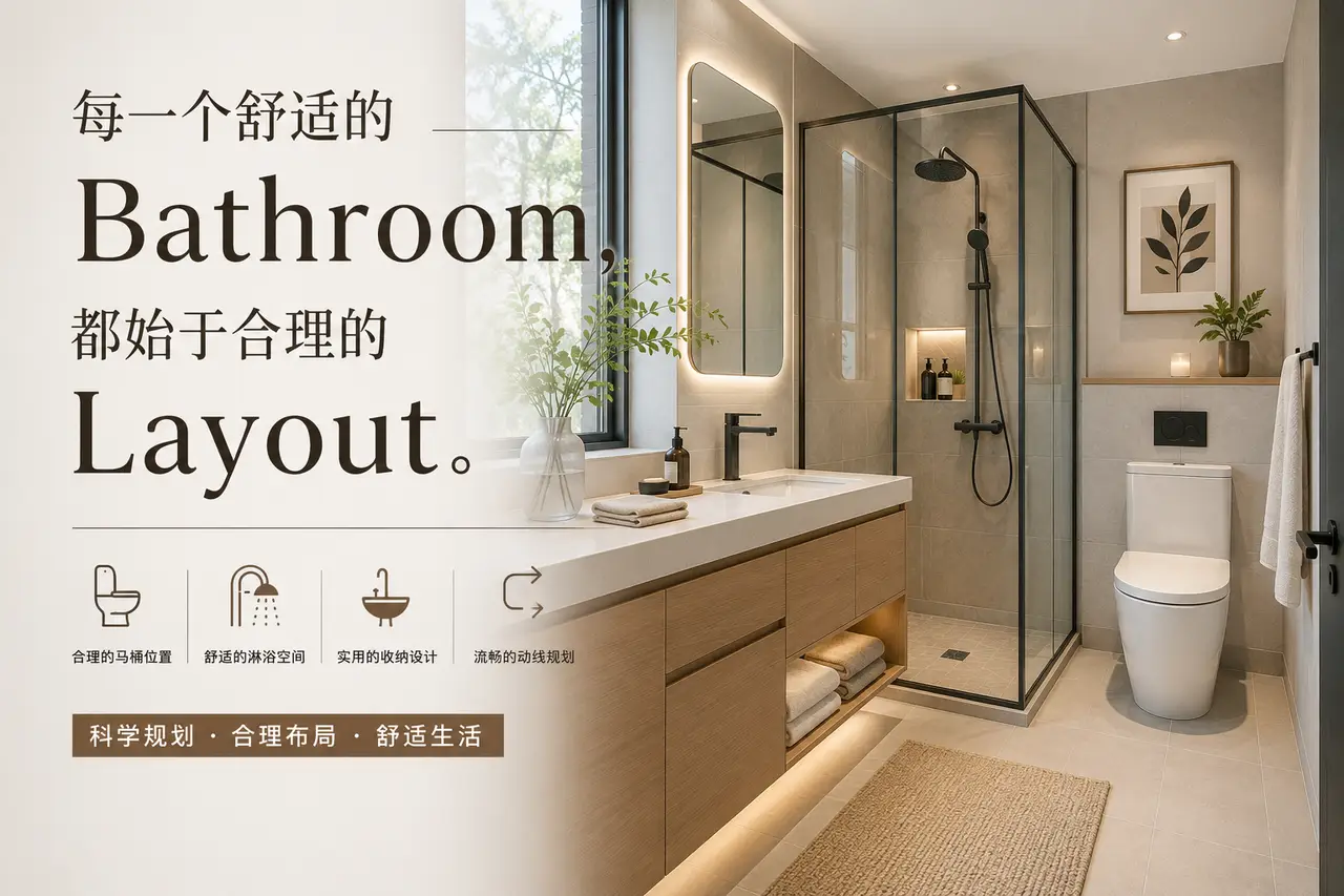 Bathroom Layout 规划指南｜Toronto 卫生间装修布局设计｜Reno Compass - 装修攻略封面