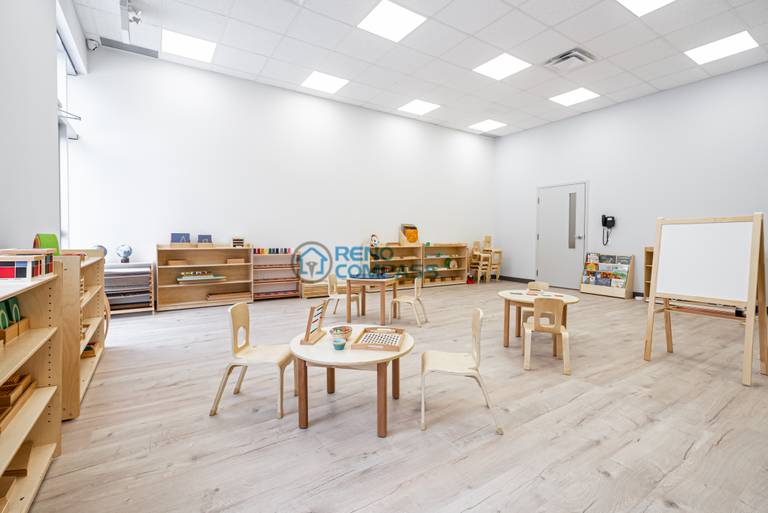 Interior daycare renovation in Richmond Hill showcasing a clean, organized learning and activity area designed to improve comfort, safety, and daily usability.