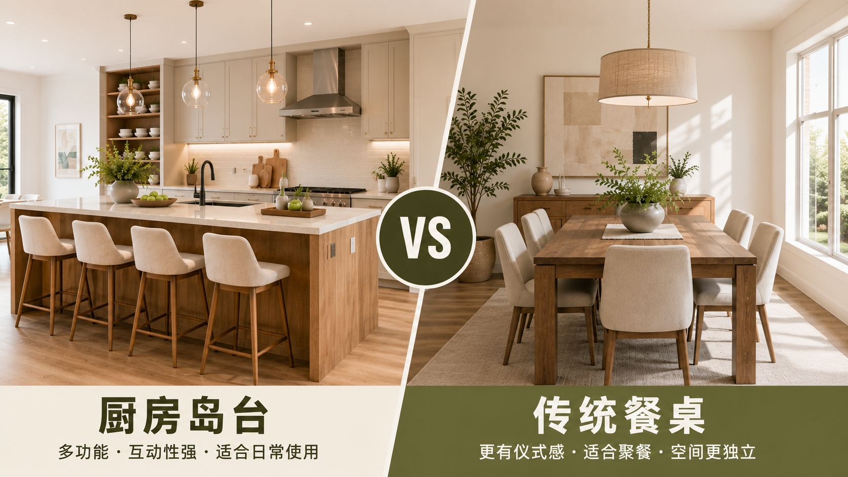 厨房岛台 VS 餐桌：谁才是现代家庭真正的核心？