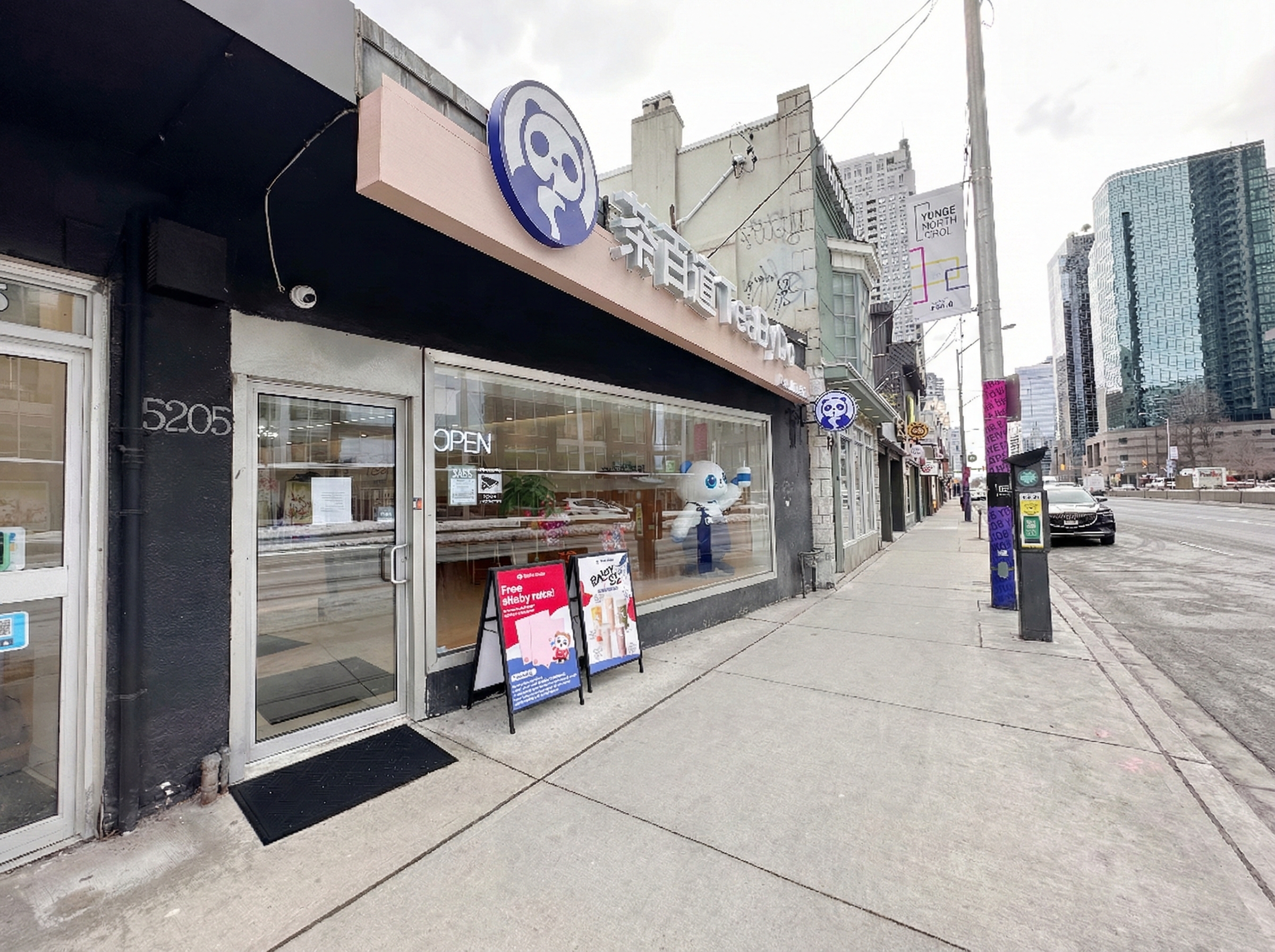 This North York bubble tea shop storefront renovation features a refreshed commercial exterior, upgraded signage, and improved street-facing visibility to attract foot traffic. Completed by a professional Toronto renovation company, the project enhances brand presence and modern retail appeal while creating a clean and welcoming entrance for customers in a busy urban neighborhood.