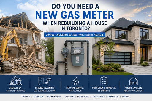 Do You Need a New Gas Meter When Rebuilding a House in Toronto? Complete Guide for Custom Home Rebuild Projects