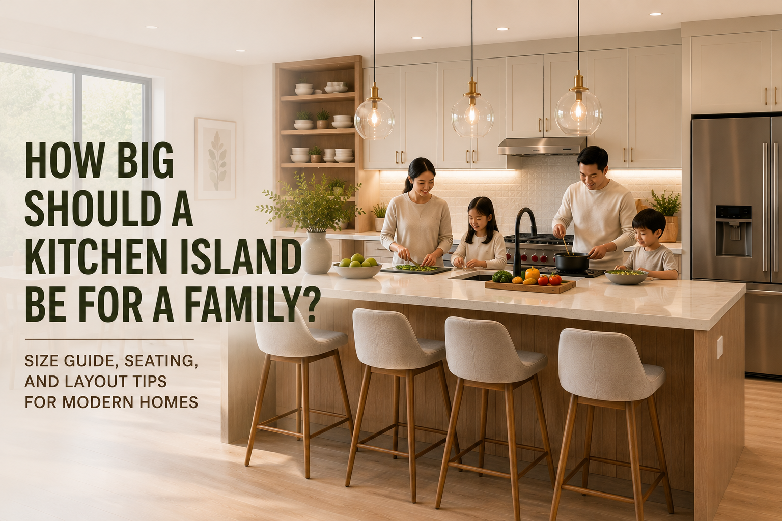 How Big Should a Kitchen Island Be for a Family?