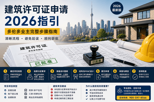 2026多伦多建筑许可证申请指南：房屋翻建、加建与地下室改造必看
