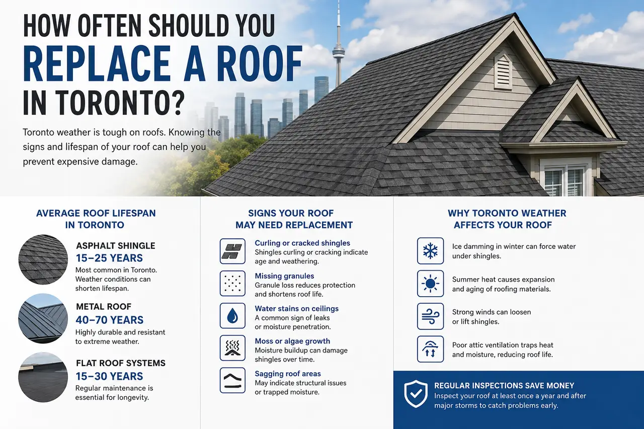 How Often Should You Replace a Roof in Toronto? Signs Your Roof May Be Failing - Blog Cover