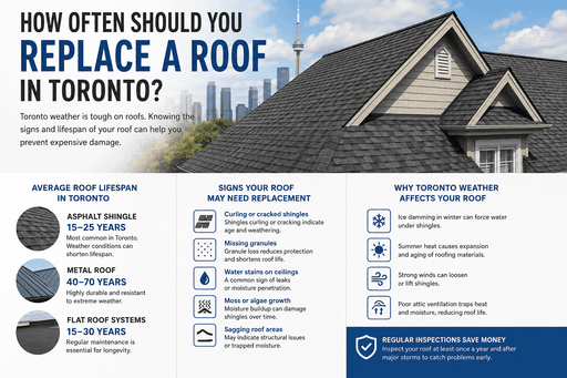 How Often Should You Replace a Roof in Toronto? Signs Your Roof May Be Failing