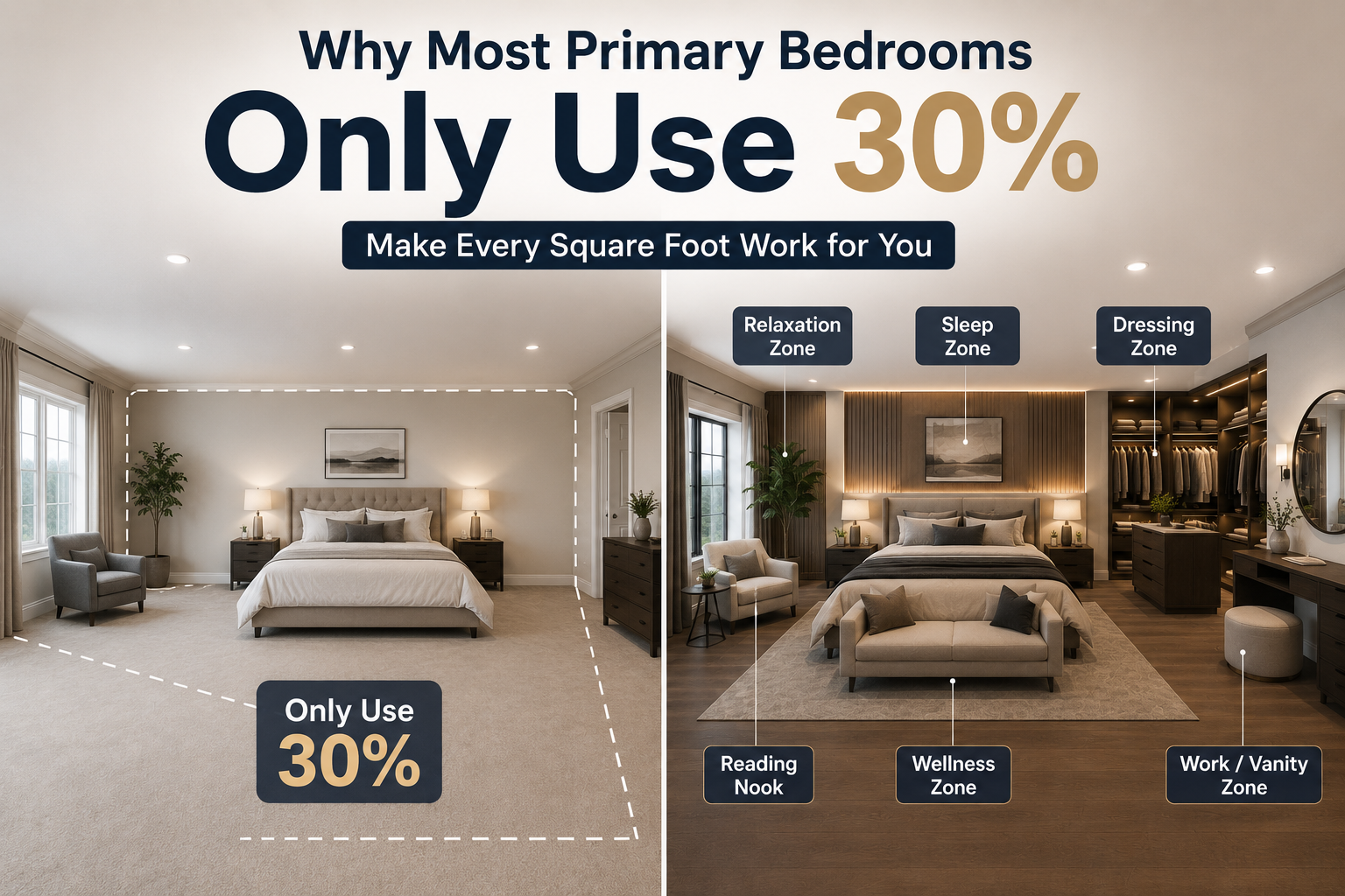Why Most Primary Bedrooms Only Use 30% of the Space in Ontario