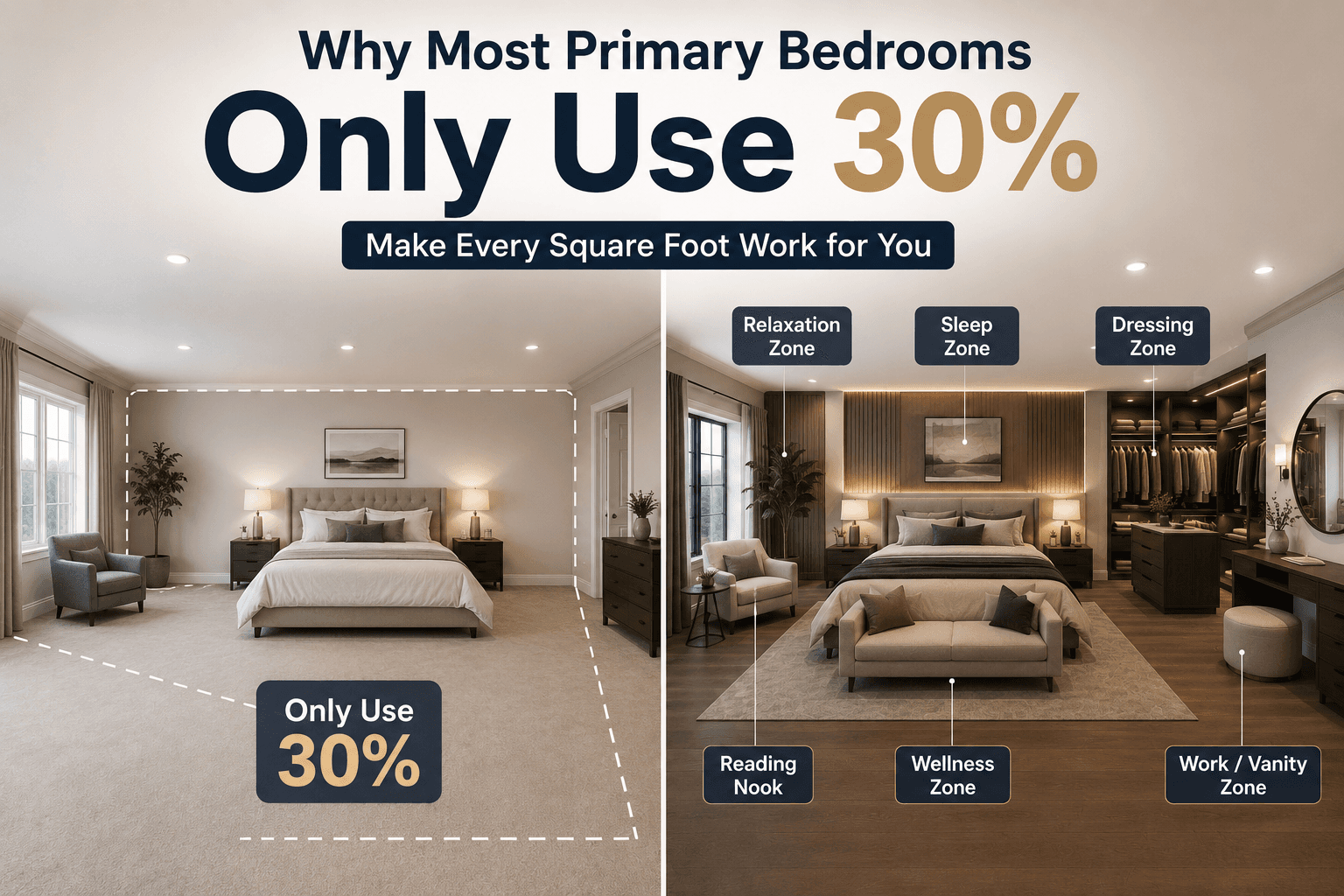 Why Most Primary Bedrooms Only Use 30% of the Space in Ontario