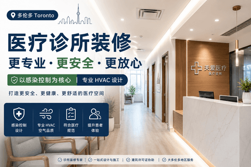 多伦多医疗诊所装修｜感染控制与 HVAC 空气系统设计指南 2026