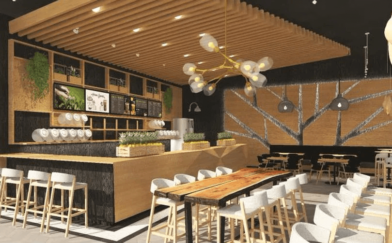 This modern commercial interior design project in Toronto showcases a stylish cafe and restaurant renovation featuring warm wood textures, custom ceiling slats, ambient lighting, and a functional service counter layout. Designed to enhance customer experience and brand atmosphere, the space blends contemporary aesthetics with practical commercial functionality. Completed by a professional Toronto Renovation Company, this project highlights high-quality craftsmanship and thoughtful spatial planning for hospitality businesses across the GTA.