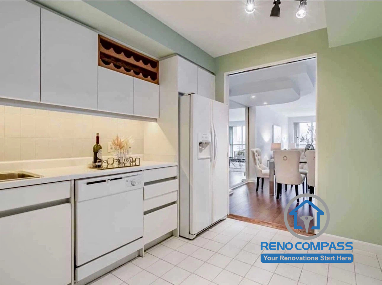 This outdated Toronto kitchen features original cabinetry, tile flooring, and a closed layout. The space lacked modern storage solutions and contemporary design, making it ideal for a full kitchen renovation transformation.