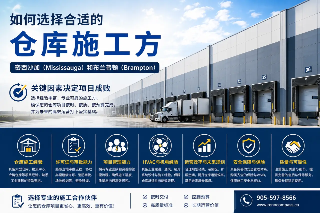 如何选择密西沙加和布兰普顿的仓库施工方？ - 装修攻略封面
