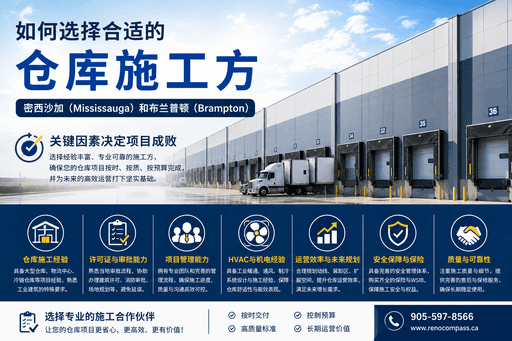 如何选择密西沙加和布兰普顿的仓库施工方？