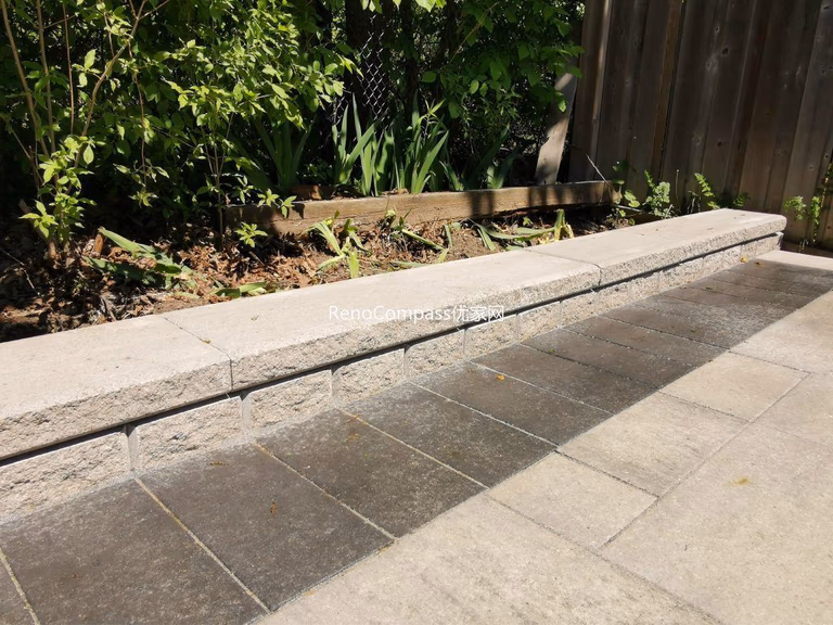 Close-up view of premium interlocking stone installation in Mississauga backyard, showcasing precise stone alignment, high-quality materials, and professional landscaping craftsmanship.