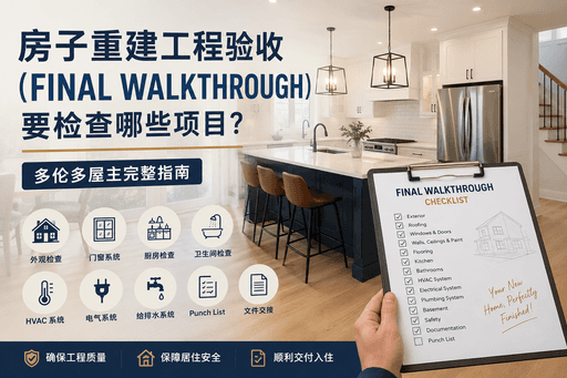 房屋重建工程验收（Final Walkthrough）完整检查清单｜多伦多装修指南