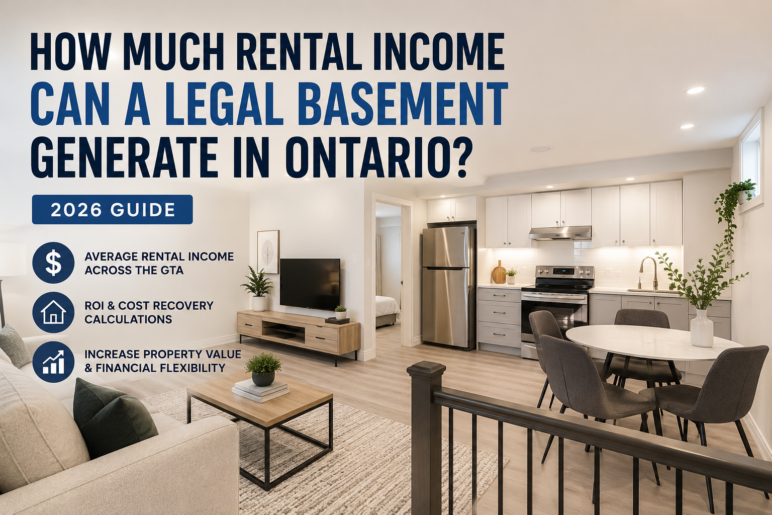 How Much Rental Income Can a Legal Basement Generate in Ontario? (2026 Guide)