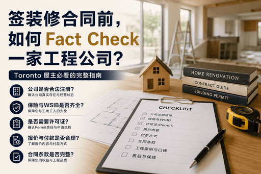 签装修合同前，如何 Fact Check 一家工程公司？Toronto 屋主必看的完整指南