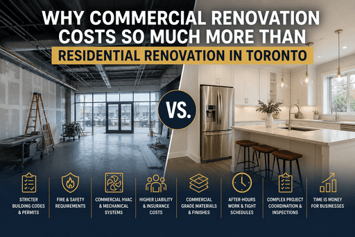 Why Commercial Renovation Costs So Much More Than Residential Renovation in Toronto