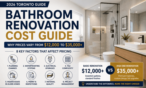 2026 Toronto Bathroom Renovation Cost Guide: 8 Factors That Affect Pricing