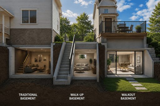What Is a Walk-In Basement? Understanding Walk-Up, Walkout & Separate Entrance Basements in Ontario