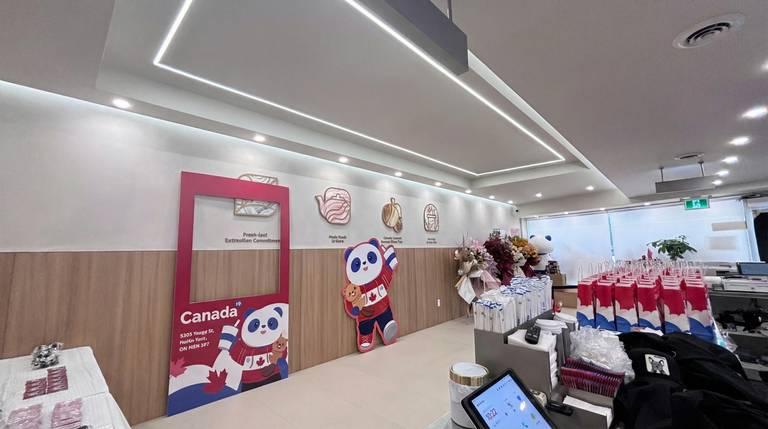 This North York bubble tea shop renovation highlights a modern commercial interior with custom wall décor, upgraded LED ceiling lighting, and optimized service counter layout. Completed by a trusted Toronto renovation company, the project focuses on brand presentation, functional workflow, and a bright welcoming retail environment designed for high-volume beverage service.