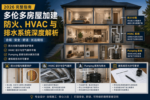 2026 多伦多房屋加建 HVAC、防火与排污系统深度解析｜房屋加建必看指南