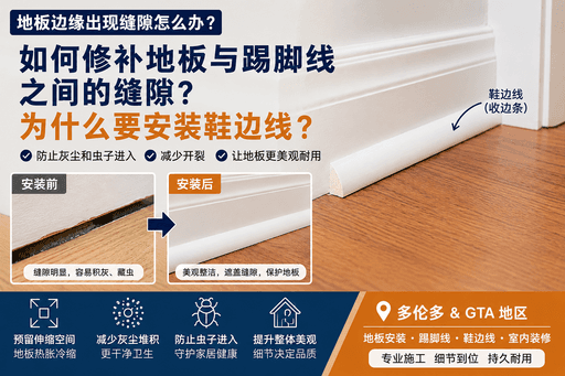 多伦多地板边缘出现缝隙怎么办？为什么很多加拿大房子都需要 Shoe Molding