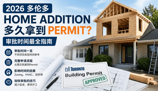 2026多伦多Home Addition多久拿Permit？Building Permit审批时间最全指南