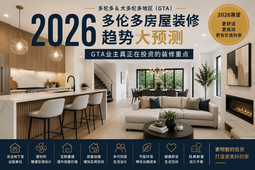 2026年多伦多房屋装修趋势：GTA业主真正愿意投资的项目