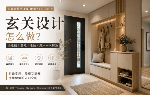 玄关设计怎么做？加拿大住宅 Entryway Design 全攻略｜美观、收纳、风水一次解决