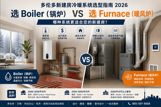 多伦多新建房应该选 Boiler 还是 Furnace？2026 最新 HVAC 选型指南