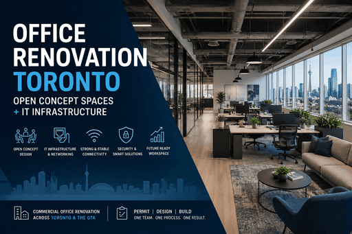 Office Renovation Toronto | Open Concept Office & IT Infrastructure Upgrade