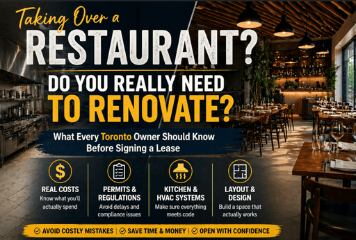 Do You Need Renovation After Taking Over a Restaurant in Toronto? Costs, Permits & Key Considerations