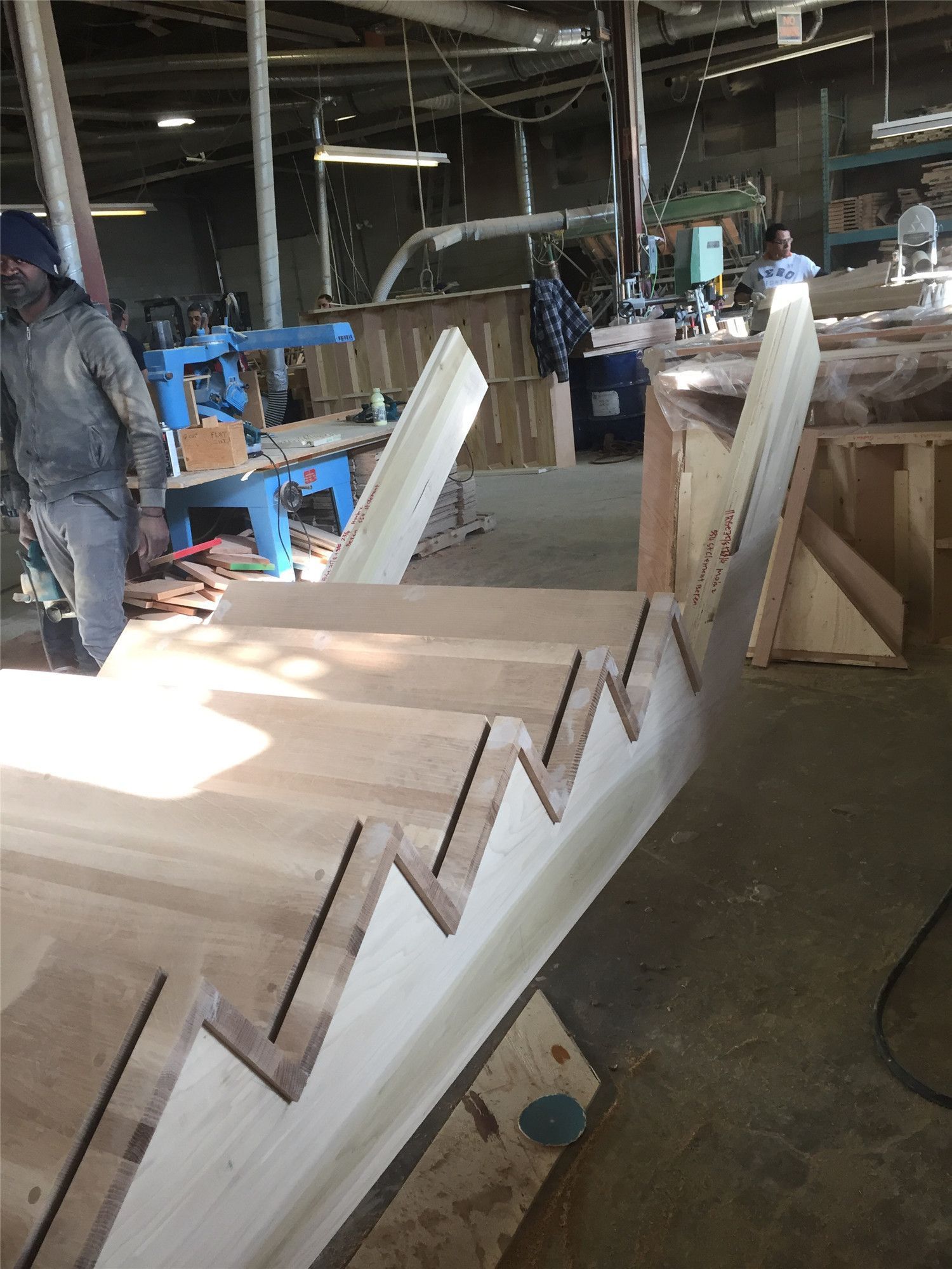 This image shows the fabrication process of a custom hardwood stair stringer during a Toronto staircase renovation project. The precisely cut notches along the stair structure are designed to support each stair tread, ensuring proper spacing, strength, and long-term durability. Skilled carpentry and accurate measurements are essential when building custom stair components like this. As an experienced Toronto Renovation Company, Reno Compass Inc. provides professional staircase renovation and custom woodworking solutions for residential projects throughout Toronto and the Greater Toronto Area.