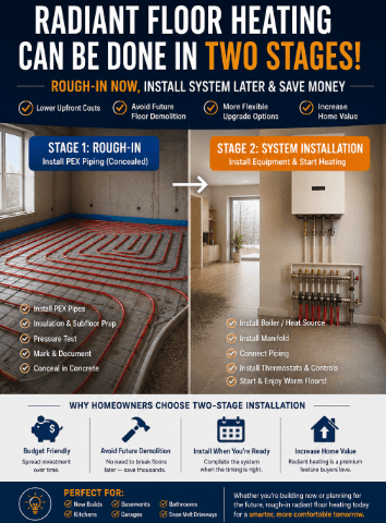 Can Radiant Floor Heating Rough-In Be Done in Stages? Smart Planning for New Builds