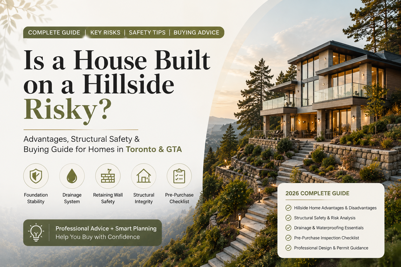 Is a House Built on a Hillside Risky? A Complete Toronto Homeowner's Guide