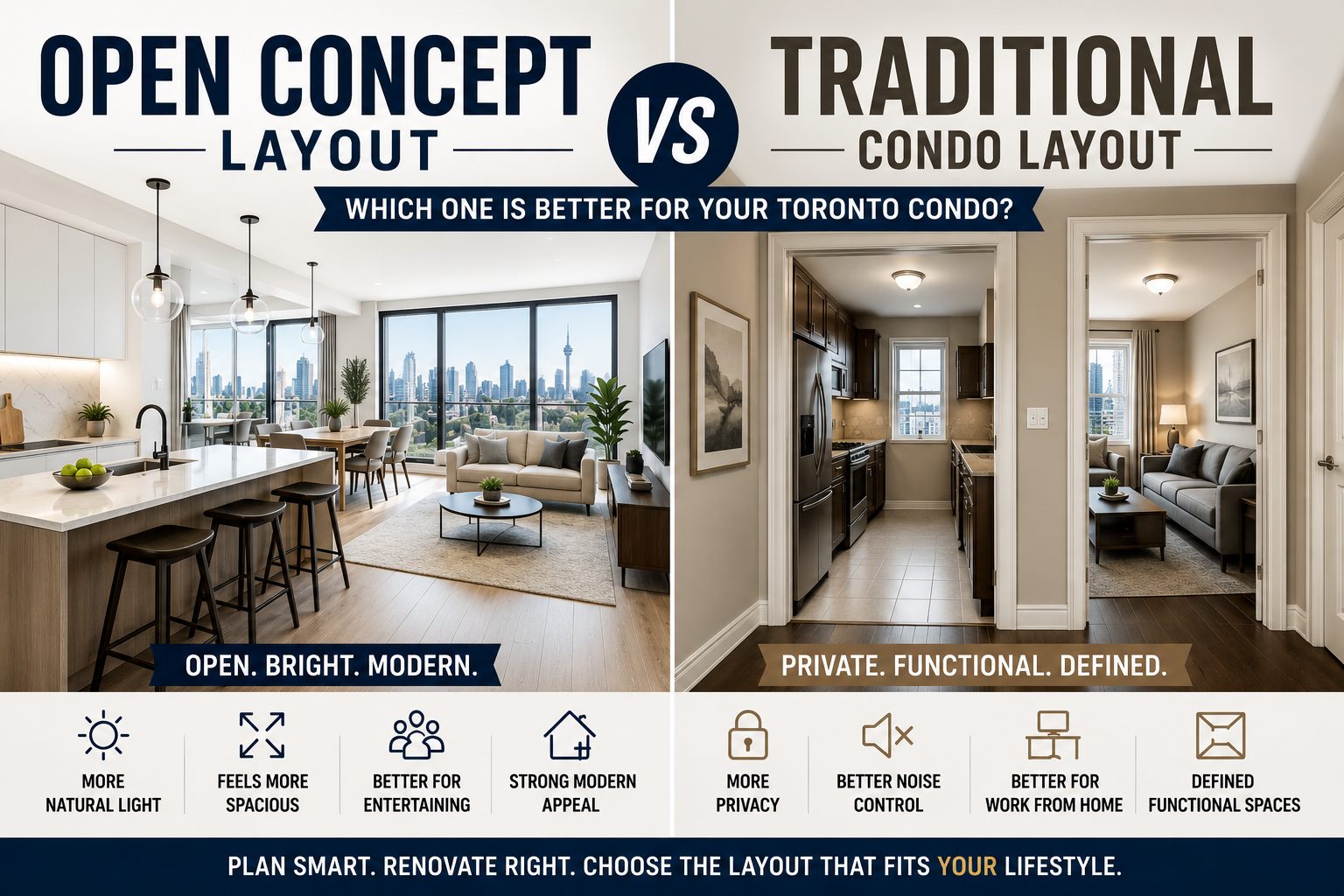 Open Concept Layout vs Traditional Condo Layout: Which One Is Better for Your Toronto Condo?