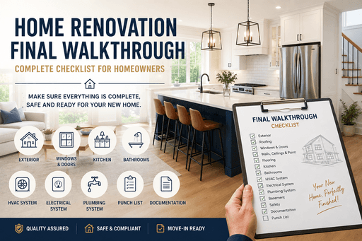 Toronto Home Renovation Final Walkthrough Checklist | Complete Homeowner Guide