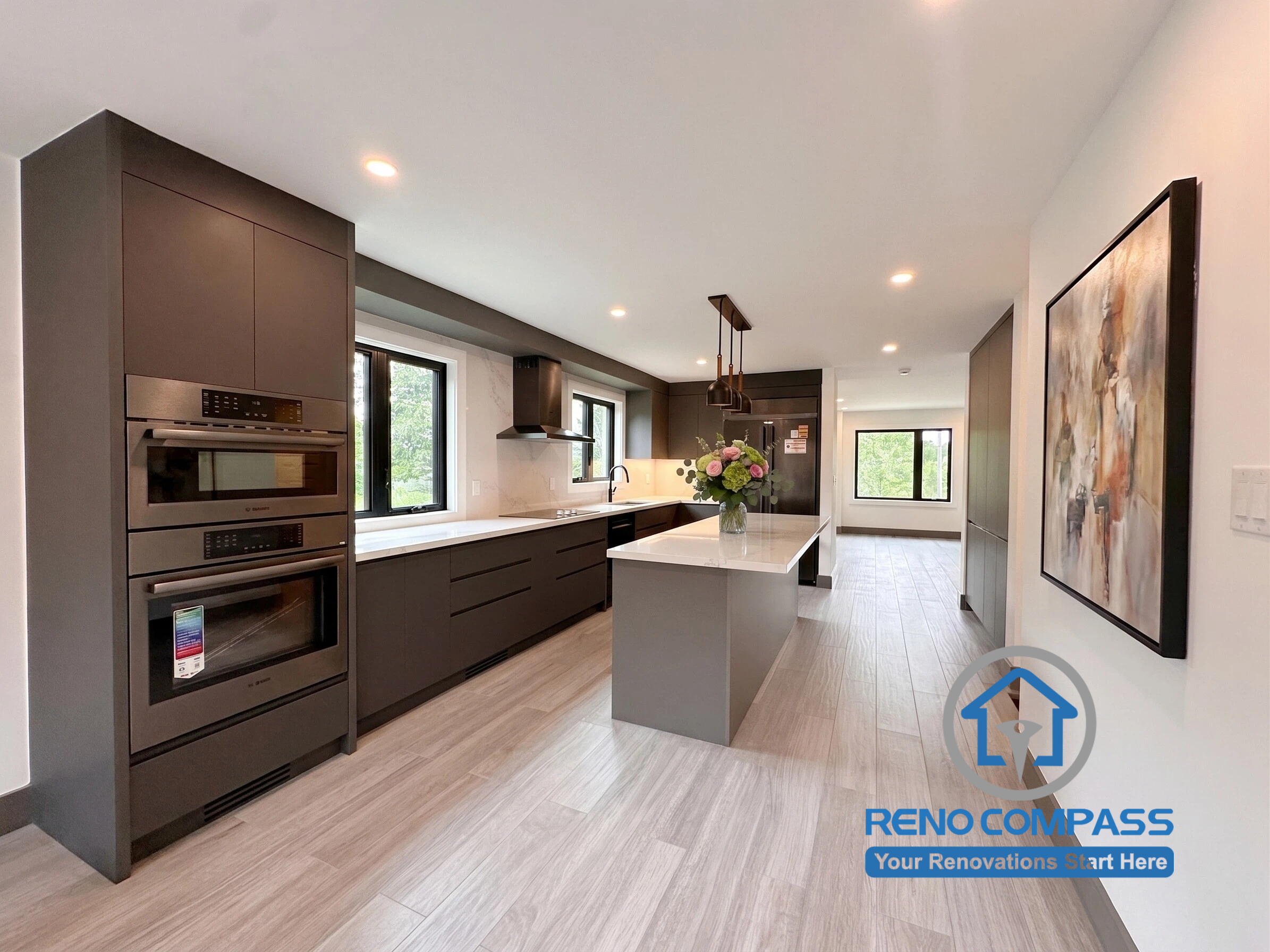 Markham 镇屋翻新｜Open Concept 格局重塑与轻奢空间升级