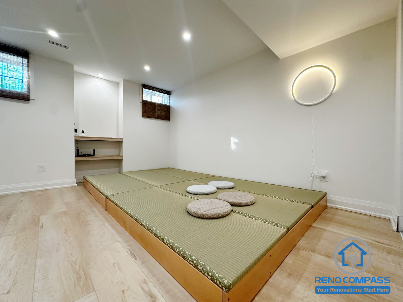 Markham interior renovation basement living space