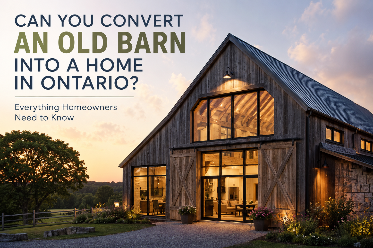 Can You Convert an Old Barn Into a Home in Ontario? Everything You Need to Know