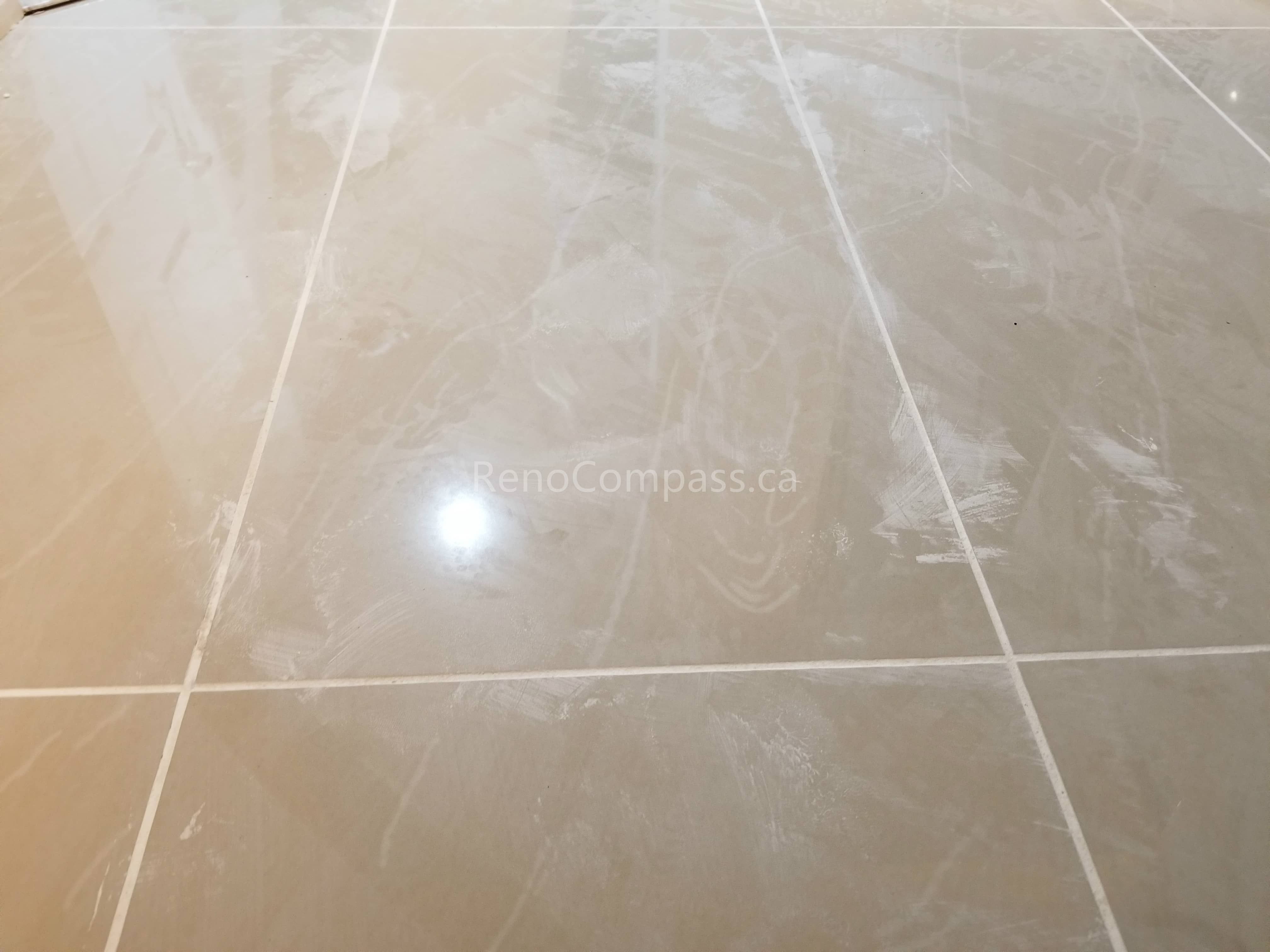 This Mississauga interior renovation features elegant large-format tile flooring with a polished finish that enhances brightness and creates a clean, modern look. The neutral-toned tiles provide durability, easy maintenance, and a timeless aesthetic suitable for kitchens, bathrooms, and main living areas.

Installed by Reno Compass Inc., this professional tile flooring upgrade delivers precision craftsmanship and a high-end finish that elevates both functionality and property value.