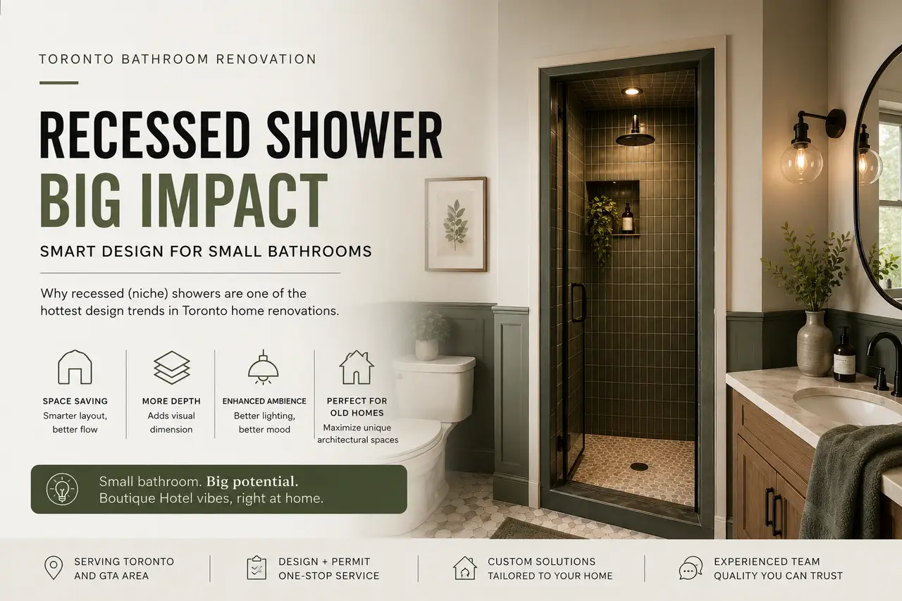 Toronto Recessed Shower Design | Smart Small Bathroom Renovation Ideas - Blog Cover