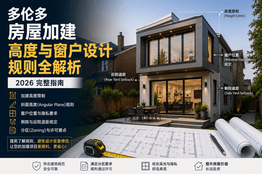 2026 多伦多房屋加建窗户与楼高限制指南｜Home Addition 设计深度解析