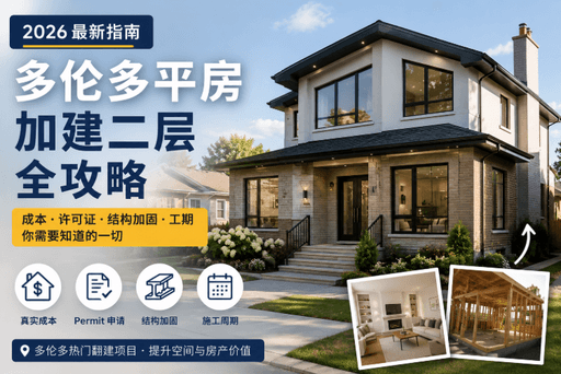 2026 多伦多平房加建二层全攻略
