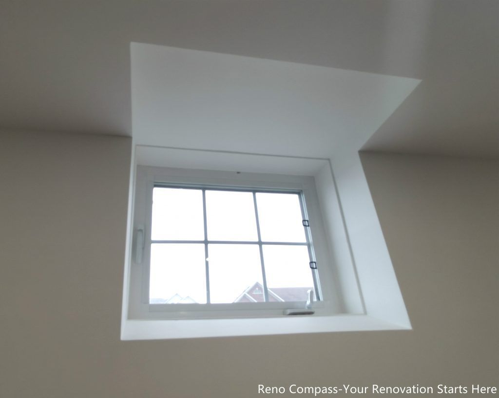 This image highlights a finished basement window detail from a basement renovation project in Vaughan, showcasing improved natural light and clean interior finishing. The deep window well and crisp trim work help maximize daylight penetration while maintaining proper insulation and a polished appearance. Smooth wall finishes and precise framing contribute to a brighter and more comfortable basement environment. This renovation detail reflects the attention to building quality and livability delivered by a professional Toronto renovation company experienced in basement upgrades.